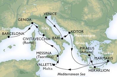 Готовимся к круизу по Средиземноморью на MSC Divina с 3.11.12 Готовимся к круизу по Средиземноморью на MSC Divina с 3.11.12