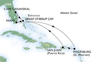 CARIBBEAN AND THE ANTILLES - United States, Bahamas, St. Maarten, Puerto Rico