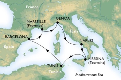 MEDITERRANEAN - Italy, Tunisia, Spain, France