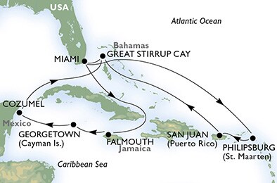 CARIBBEAN AND THE ANTILLES - United States, St. Maarten, Puerto Rico, Bahamas, Jamaica, Cayman Islands, Mexico