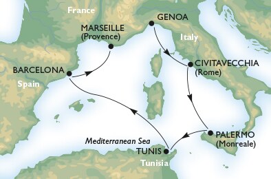Готовимся к круизу MSC Preziosa по Средиземноморью в апреле-ноябре 2015