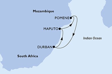 South Africa, Mozambique