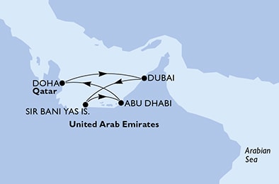Cruise vanuit Doha Port met MSC Cruises
