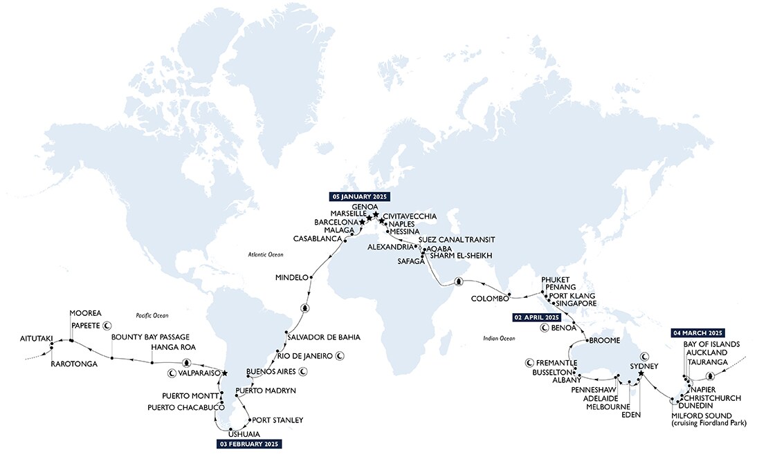Croisiรจre Tour Du Monde 2025: A Journey of a Lifetime