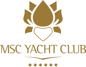 MSC Yacht club gold and white logo | MSC Cruises