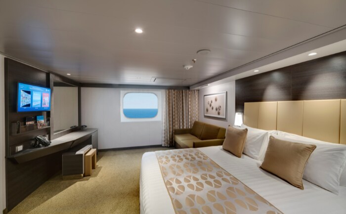 Exemple de cabine avec hublot du MSC Meraviglia