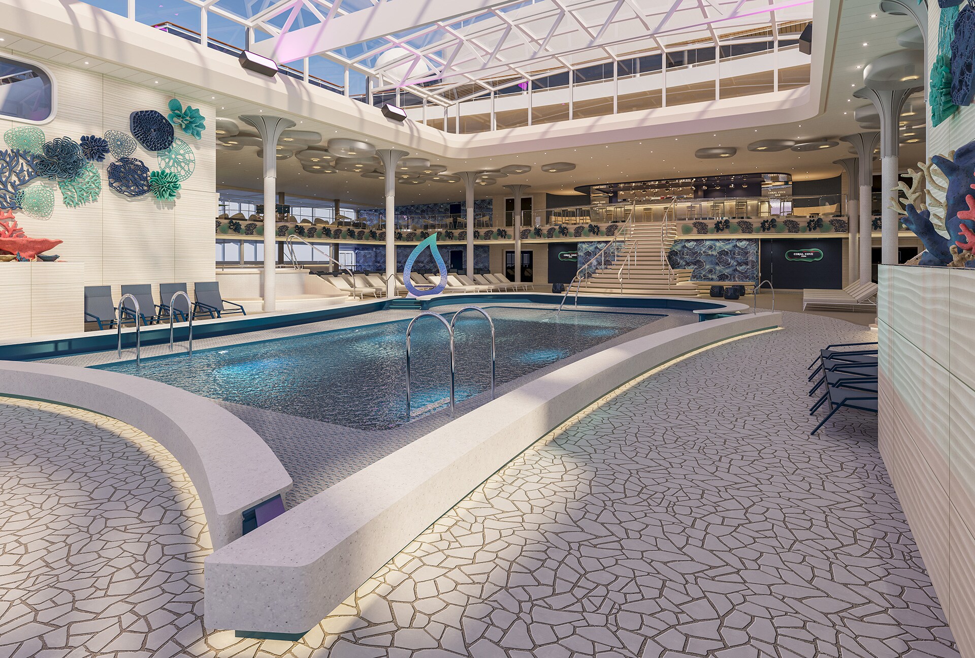Indoor Pool, MSC World Asia | MSC Cruises