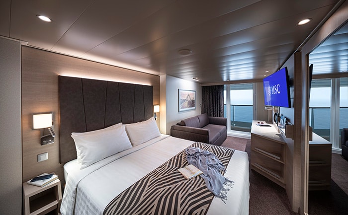 Deluxe Balcony partial view, MSC World Europa | MSC Cruises Deluxe Balcony partial view, MSC World Europa | MSC Cruises