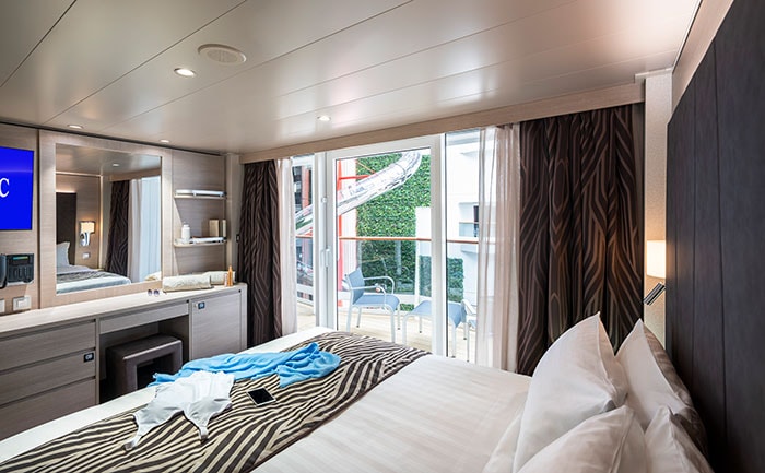 Deluxe Balcony Promenade view, MSC World Europa | MSC Cruises Deluxe Balcony Promenade view, MSC World Europa | MSC Cruises