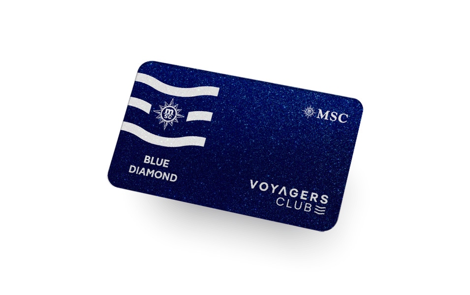Членская карта MSC Voyagers Club Blue Diamond
