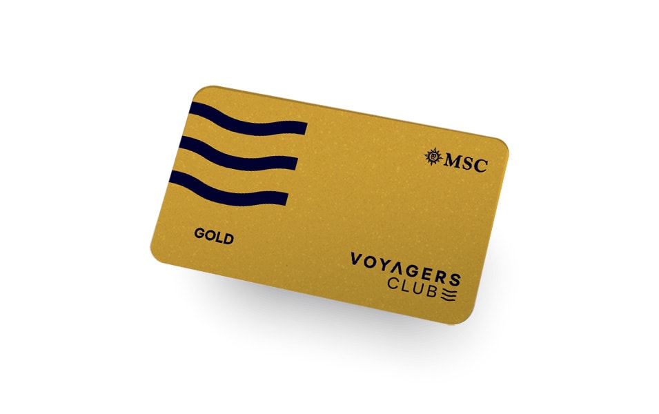 Золотая членская карта MSC Voyagers Club
