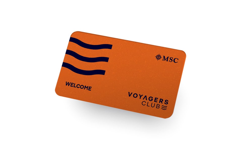 Приветственная членская карта MSC Voyagers Club